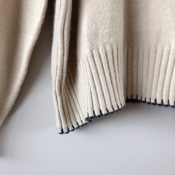 Max Studio Sweater Large off-white turtle neck sweater - Picture 5 of 12